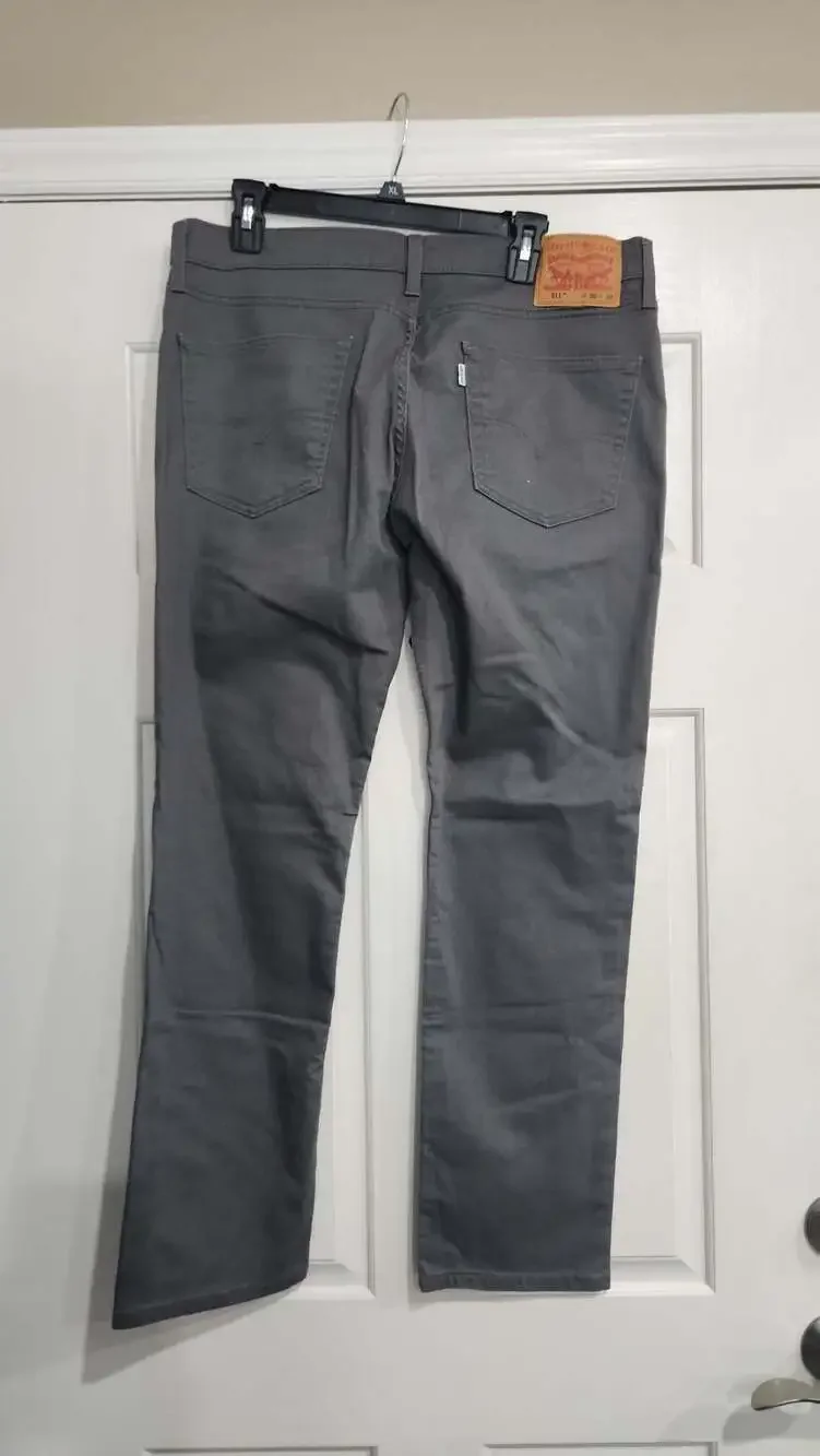 Levi's 511 Slim Fit Grey 5-Pocket Pants Size 36x30